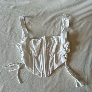Princess Polly White Corset Tank Top